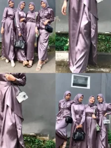 7 Dress Hijab Ungu Elegan: OOTD Pesta Sempurna Semua Usia