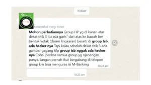Hoaks! Tiga Titik WhatsApp Bukan Ancaman M-Banking Anda
