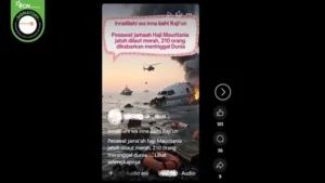 Terungkap! Hoaks Video Jatuhnya Pesawat Haji Mauritania di Laut Merah